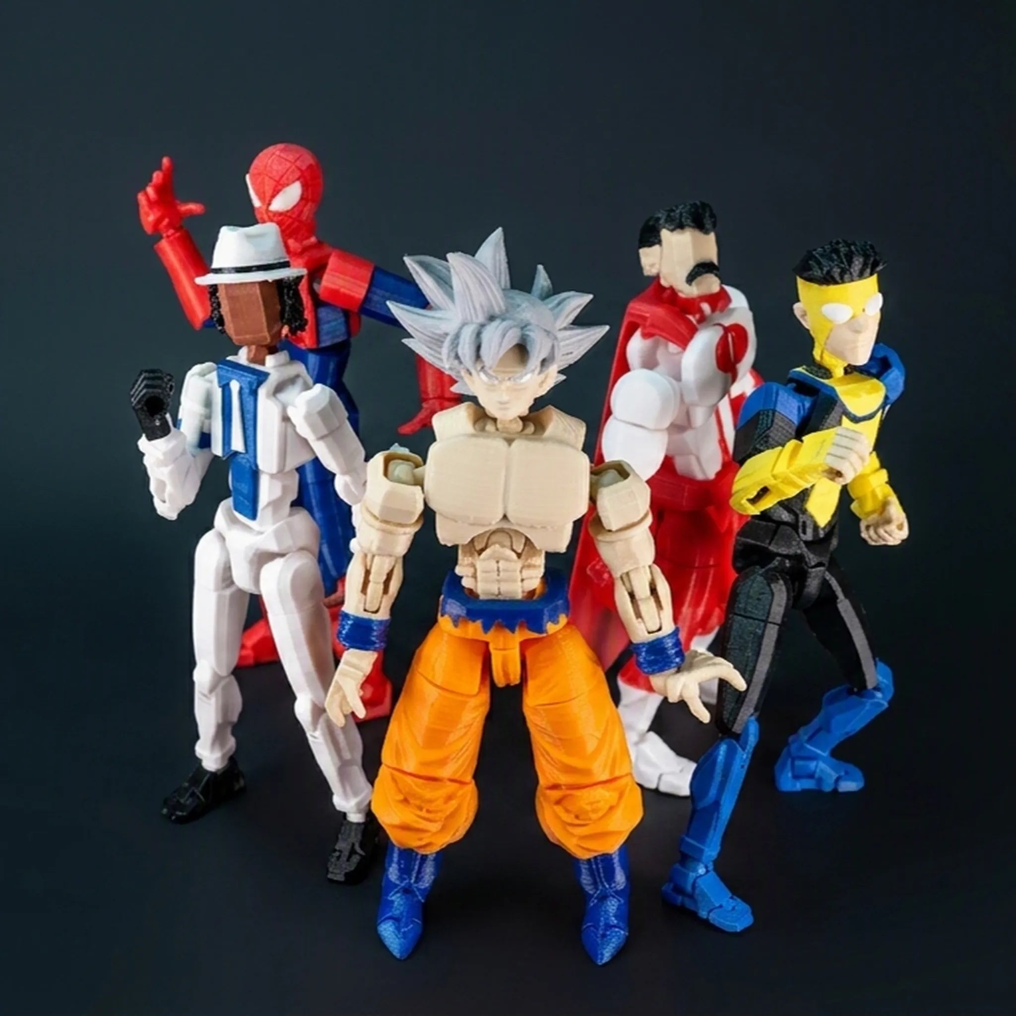 Figuras Dummy 13 especiales de San Bernardo Factory, personajes articulados premium personalizados e impresos en 3D para colección y regalo geek.